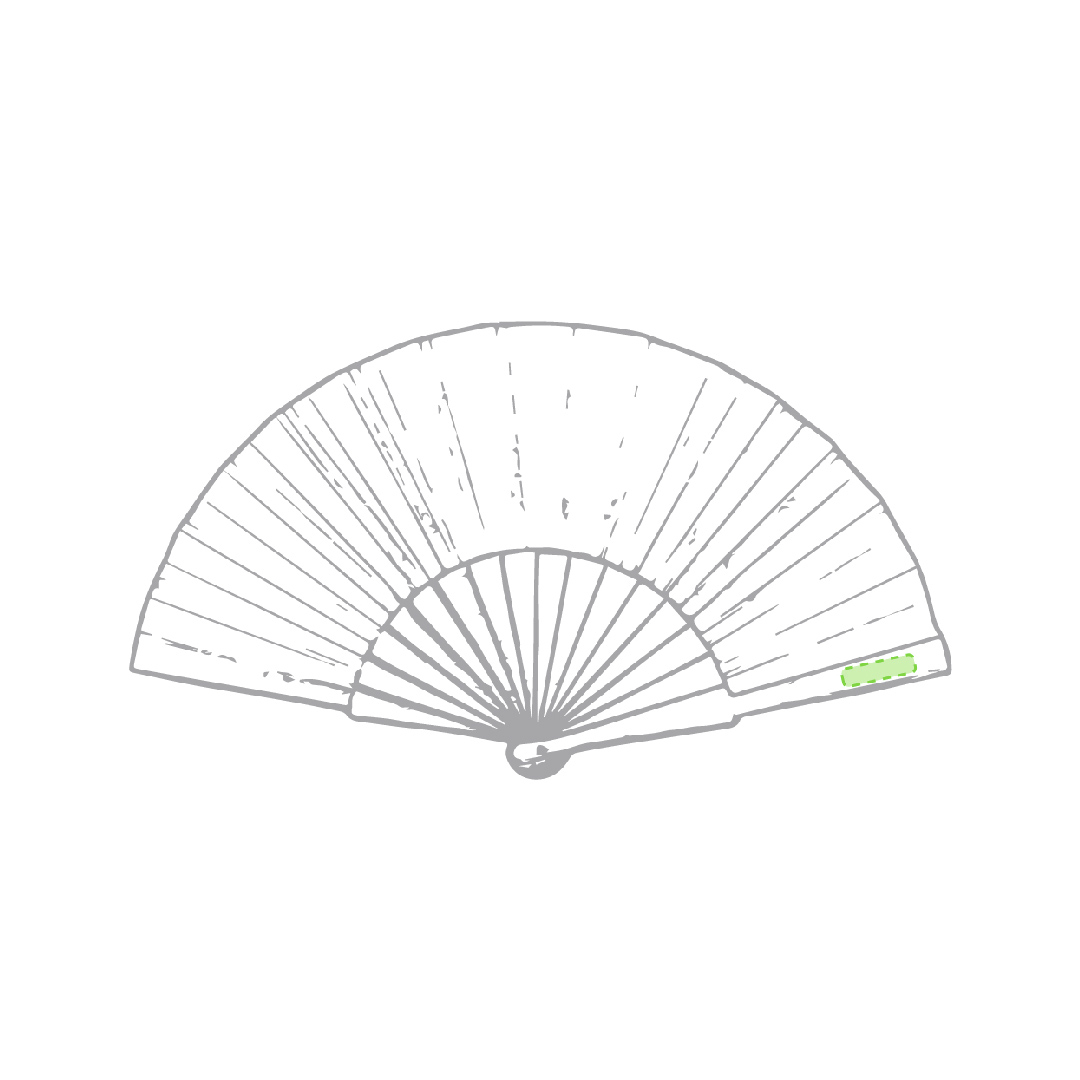 Abanico de Bambú y tela de poliester Abanico de Bambú y tela de poliester