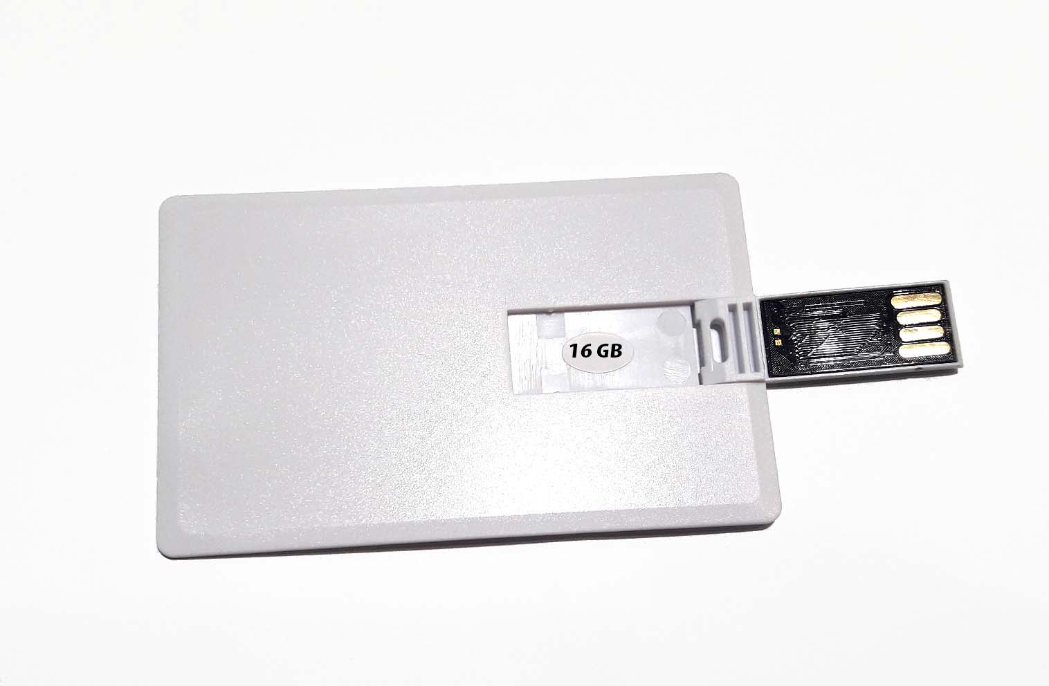 MEMORIA USB Pendrive Tarjeta 8X5cm 16GB