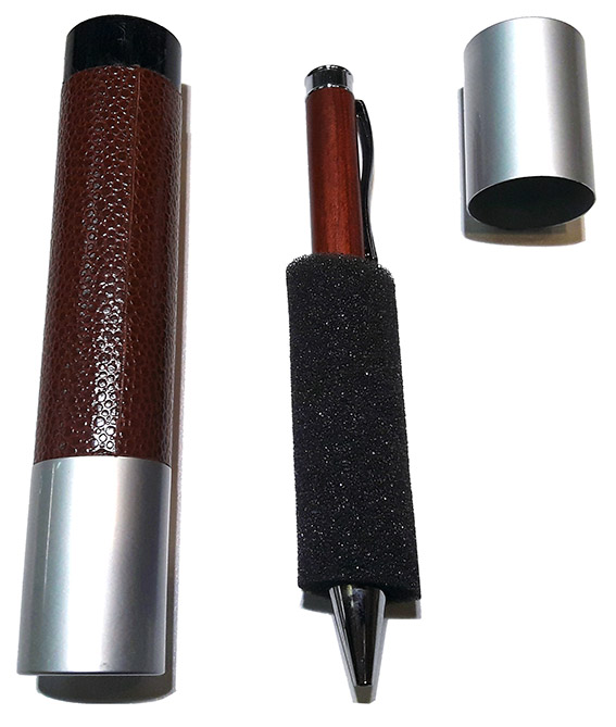 Tubo de PVC acabado piel para bolígrafo Tubo de PVC acabado piel para bolígrafo