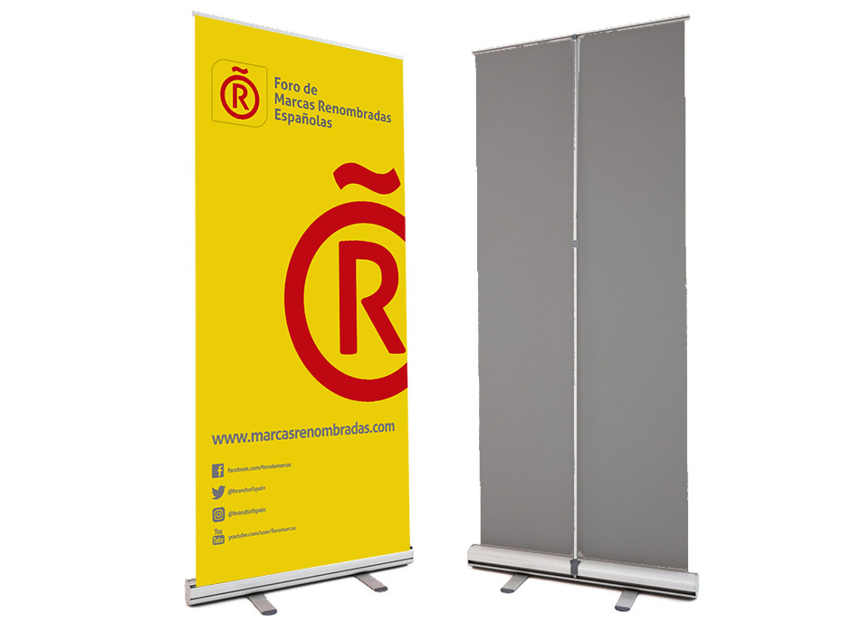 Banner Roll UP Publicitario 100x200cm montado en estructura