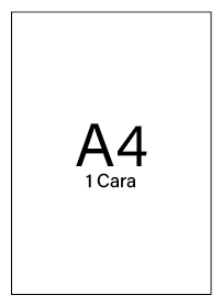 Impresión en A4 (210x297mm) a 1Cara