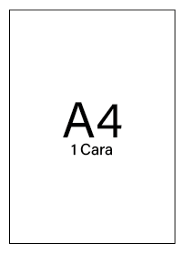 Impresión en A4 (210x297mm) a 1Cara Impresión en A4 (210x297mm) a 1Cara
