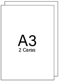 Impresión en A3 (420x297mm) a 2Caras