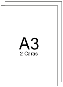 Impresión en A3 (420x297mm) a 2Caras Impresión en A3 (420x297mm) a 2Caras