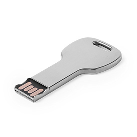 Pack 100 USB llave plata redondeada