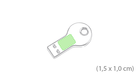 Pack 100 USB llave plata redonda gorda