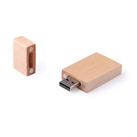 Pack 100 USB Madera con tapa imantada