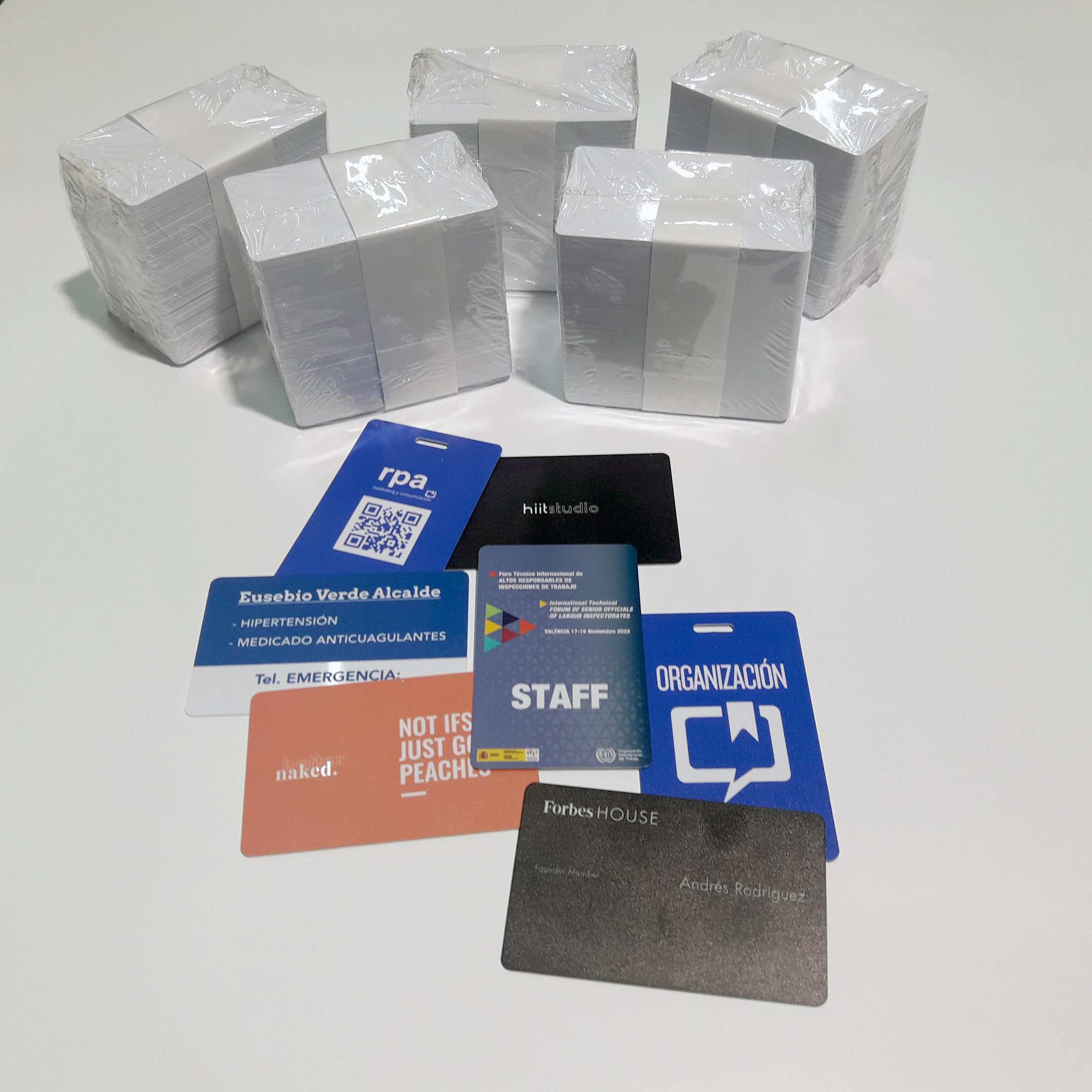 TARJETAS IDENTIFICATIVAS DE PVC