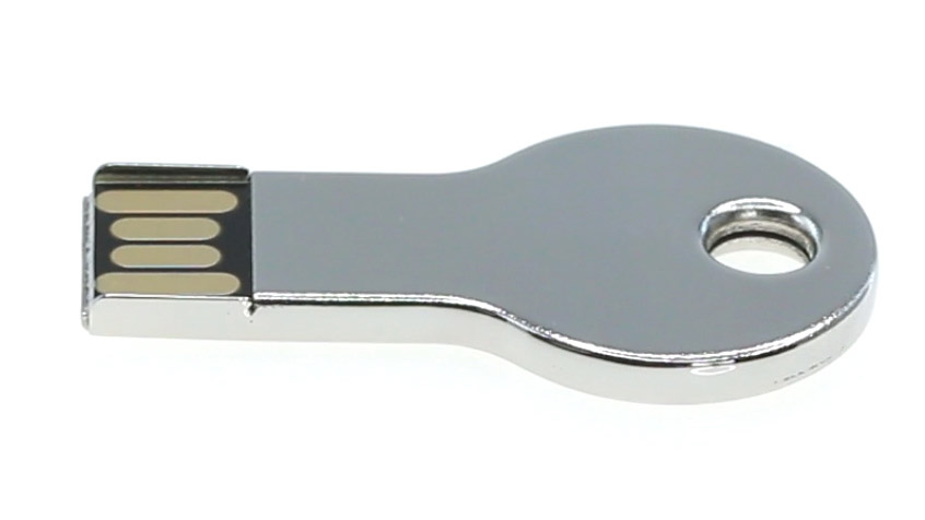 Pack 100 USB llave plata redonda gorda