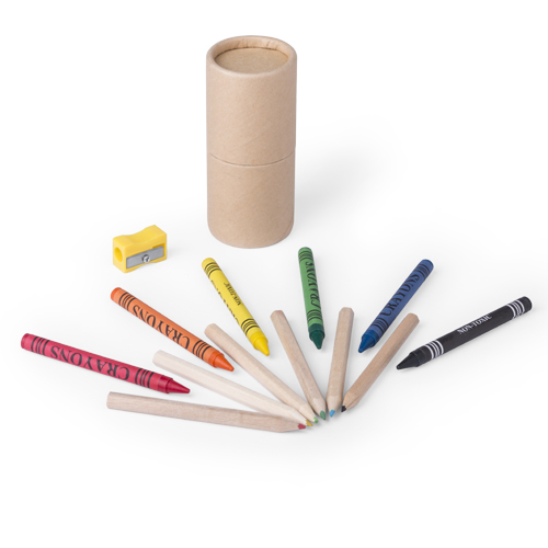 Set 6 pinturas + 6 lapices + sacapuntas