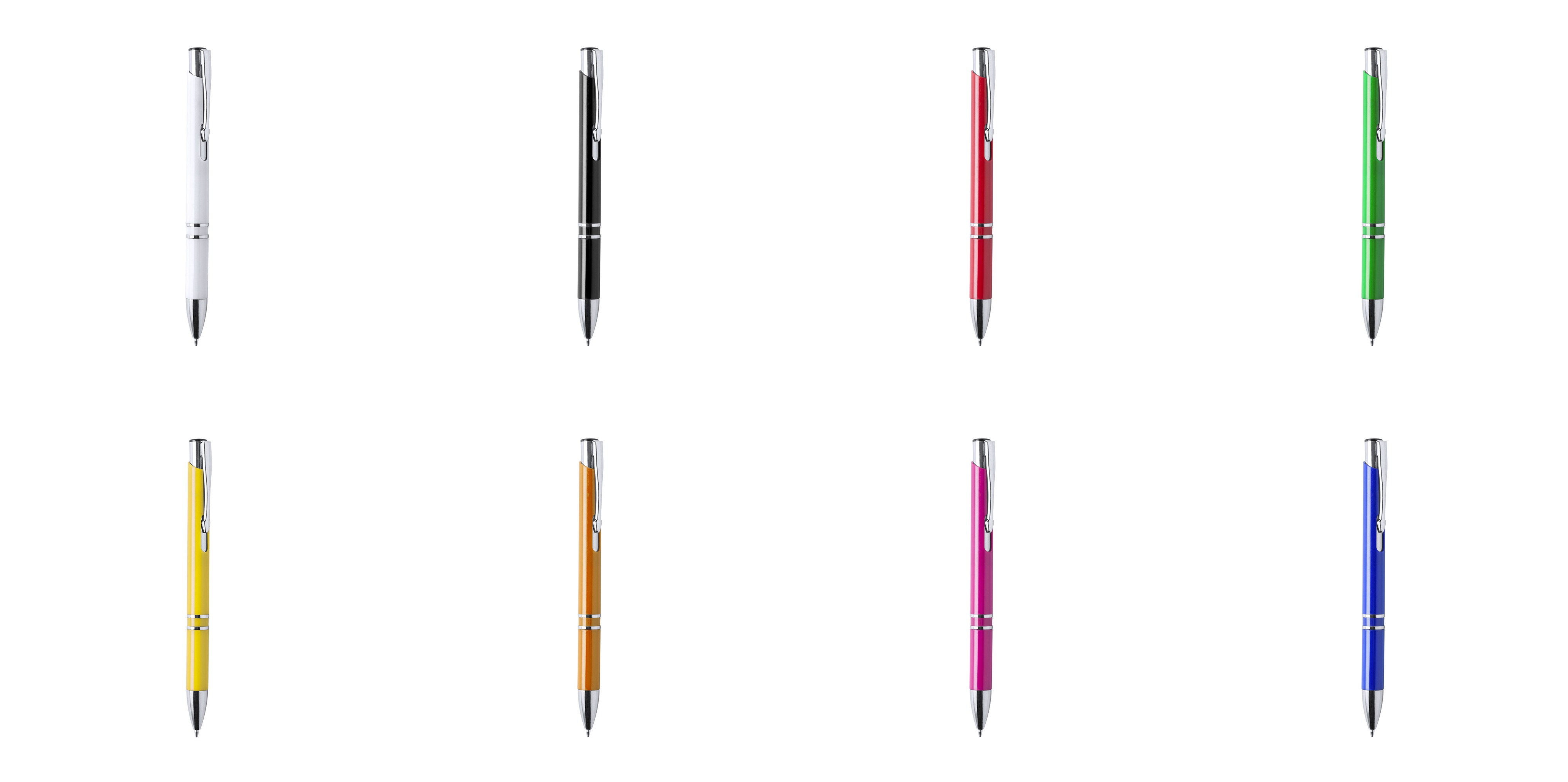 Boligrafo Pulsador de colores de plástico