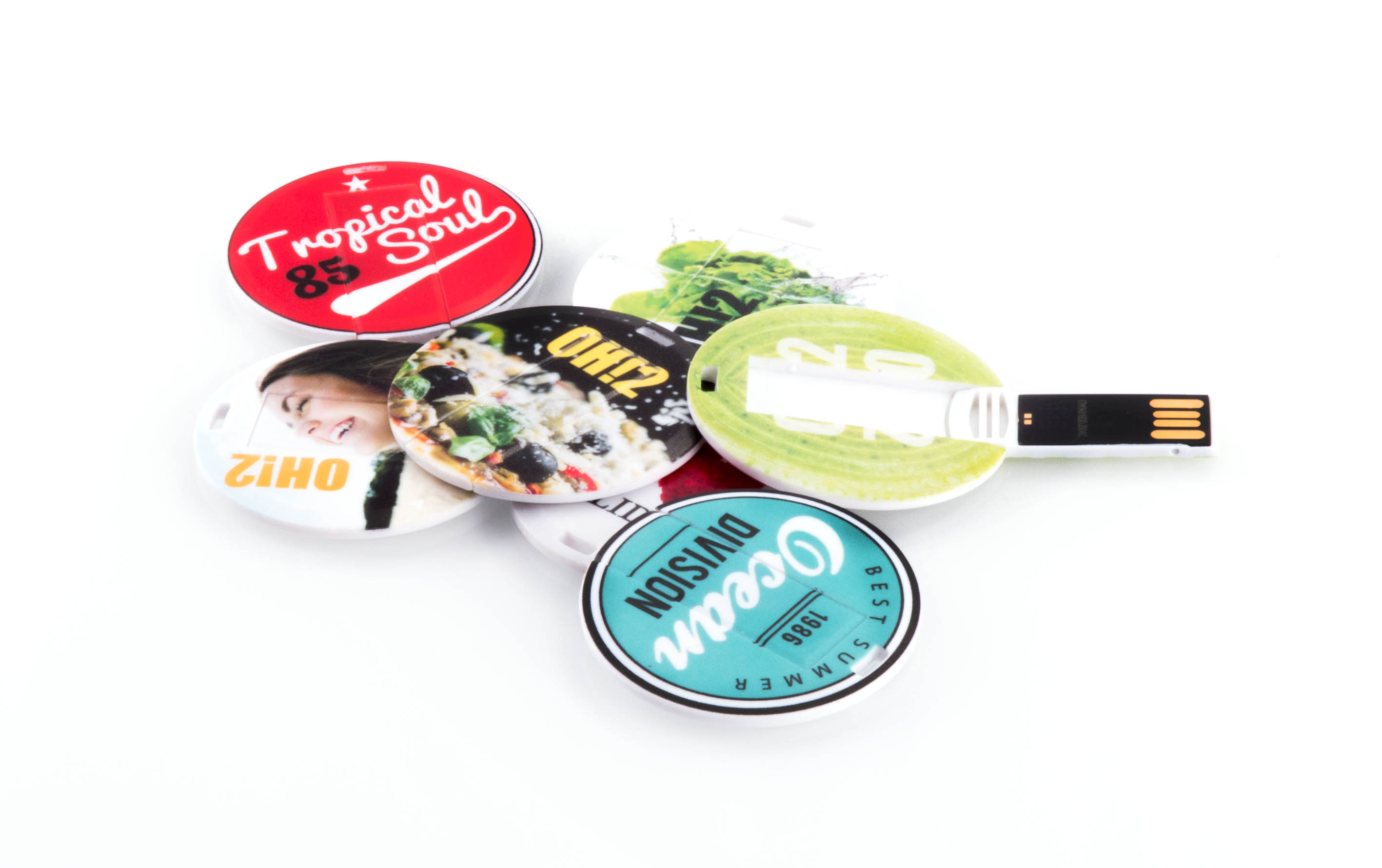 Pack 100 USB redondo