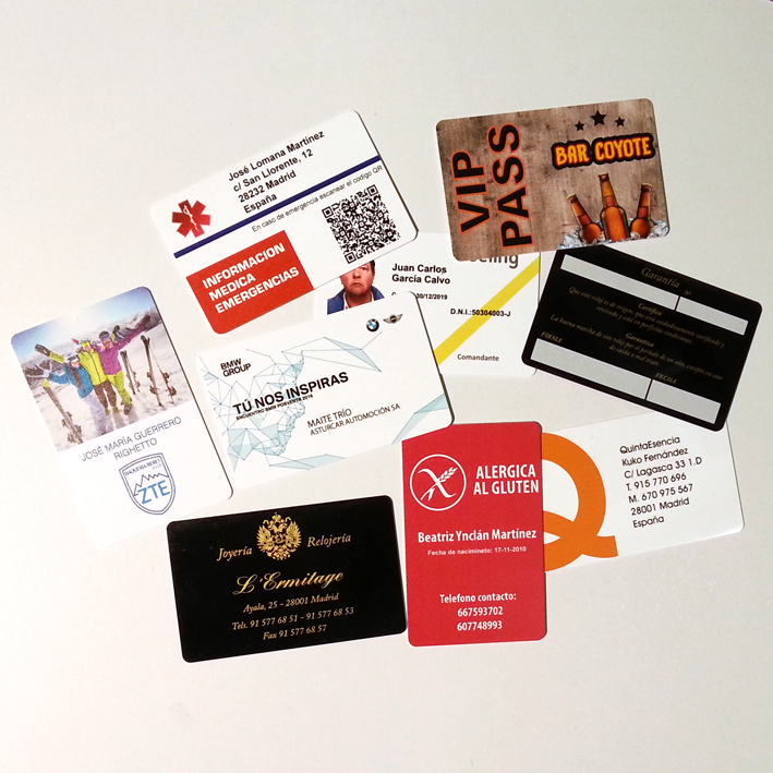 TARJETAS DE PVC