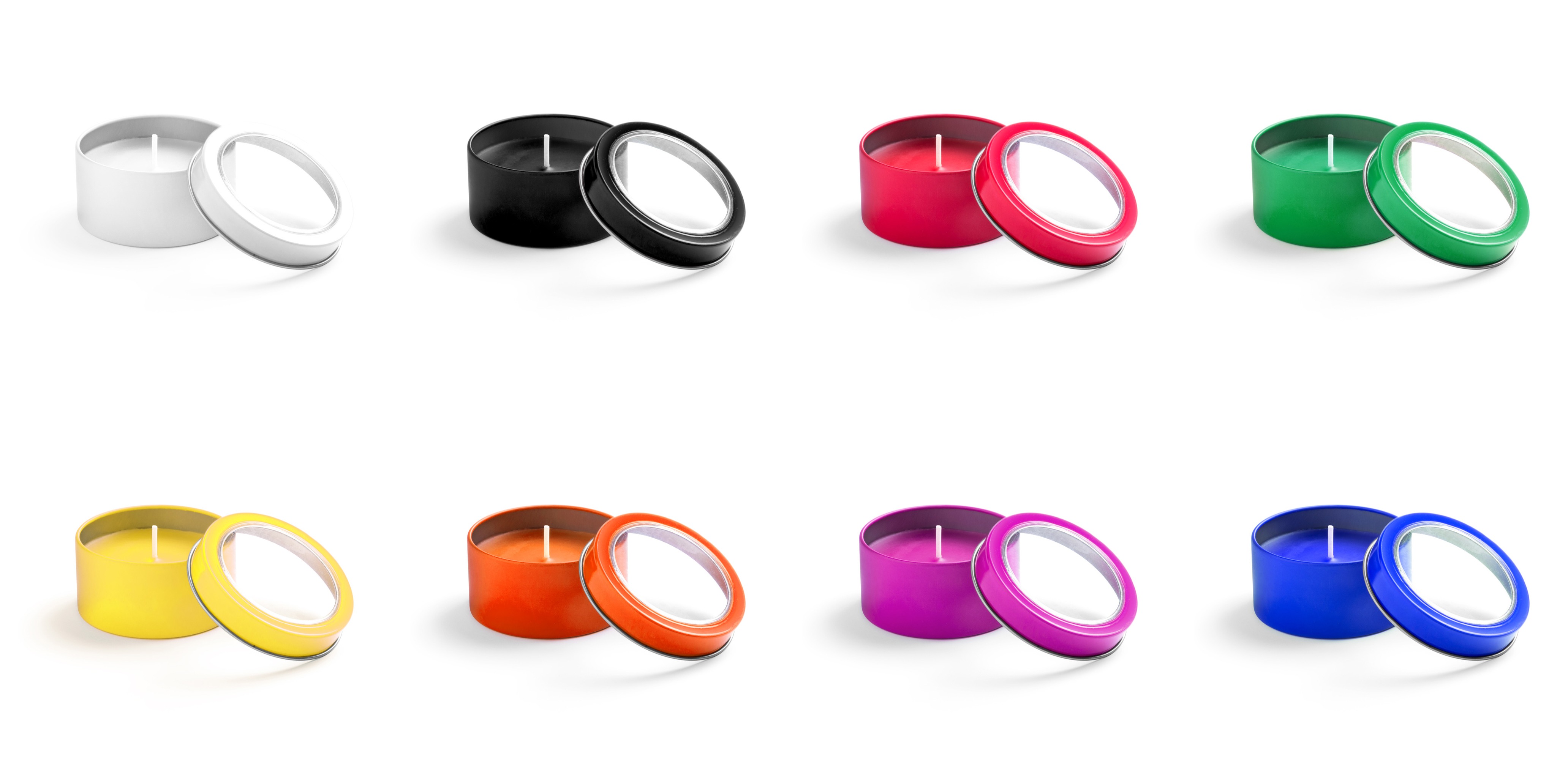 Velas aromáticas de colores
