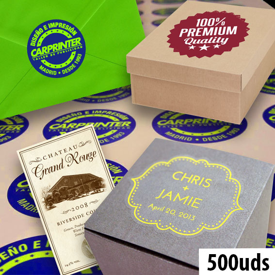 500 Adhesivos en vinilo