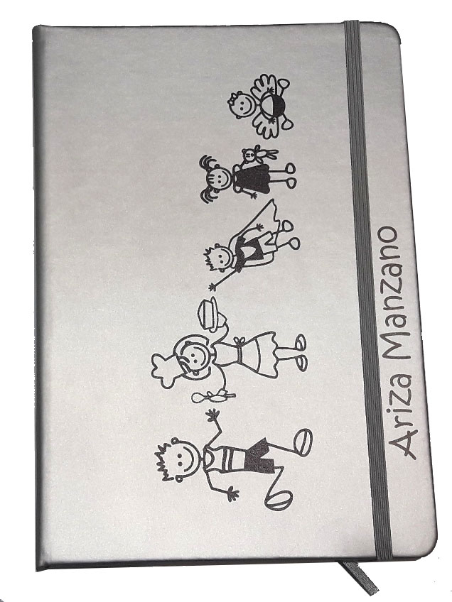 Bloc de notas de colores (Tamaño A5) con personajes de Mi Familia
