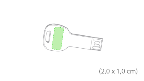 Pack 100 USB llave plata redondeada