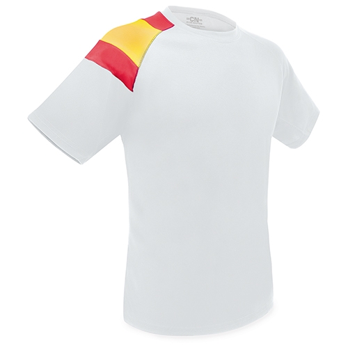 Camiseta deportiva ESPAÑA HOMBRO Poliéster 145g Para adulto y niño
