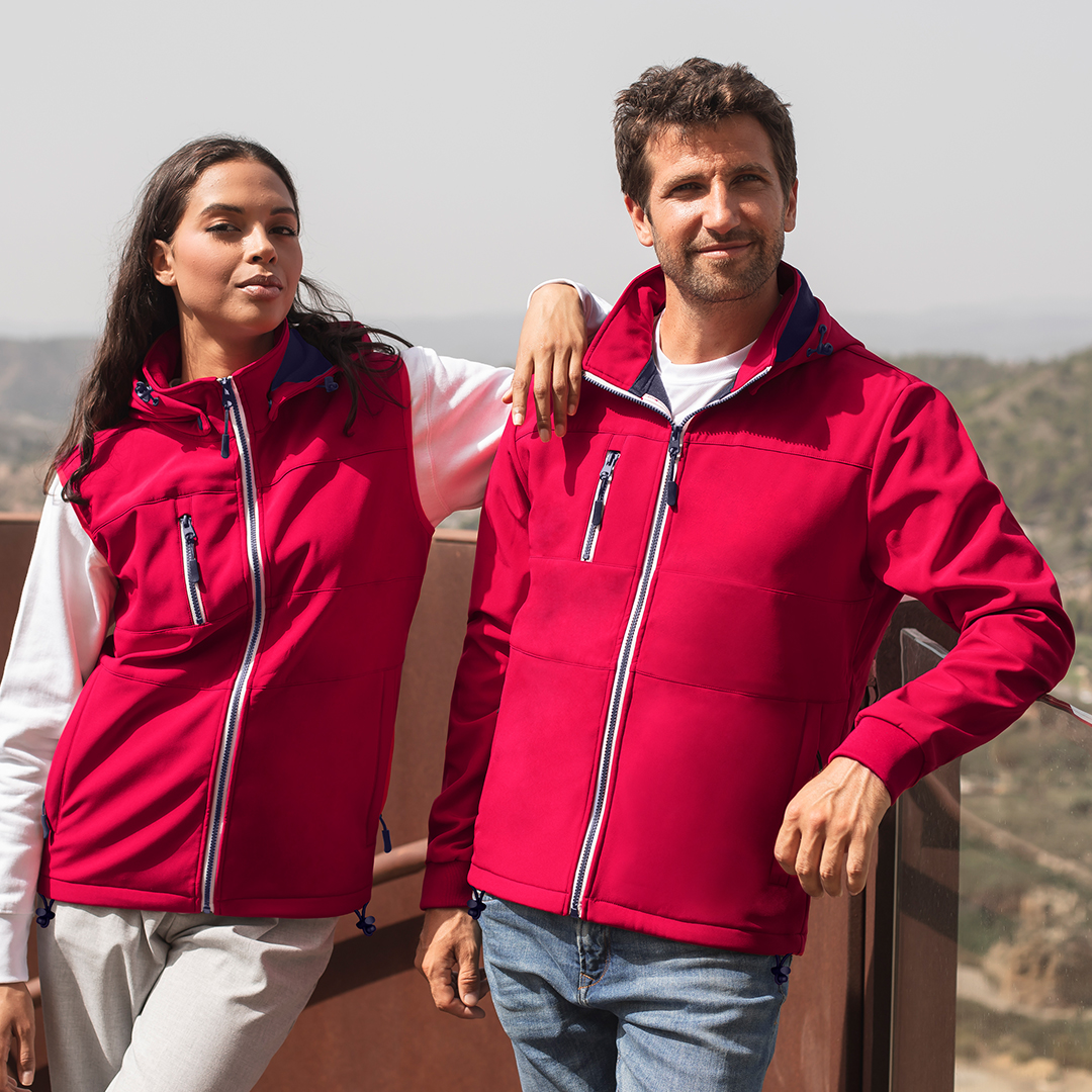 Chaqueta Unisex Soft Shell 300g Opcional con o sin mangas