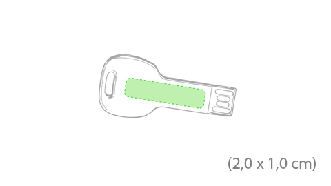 Pack 100 USB llave plata redondeada