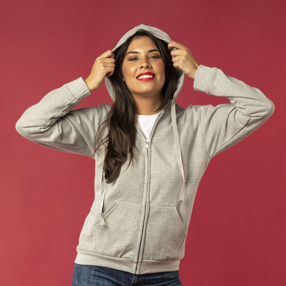 Sudadera Unisex con capucha y cremallera 280g