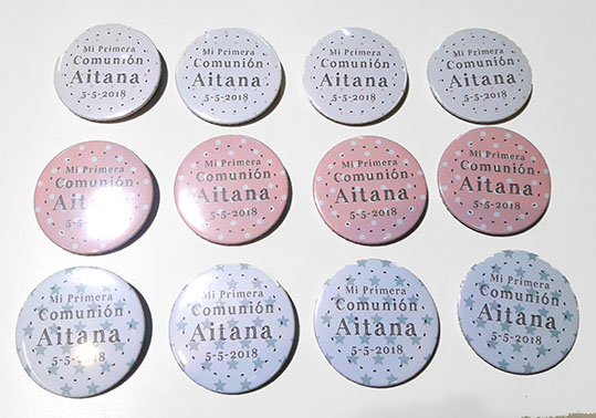 30 CHAPAS PREDISEÑADA PARA COMUNIONES