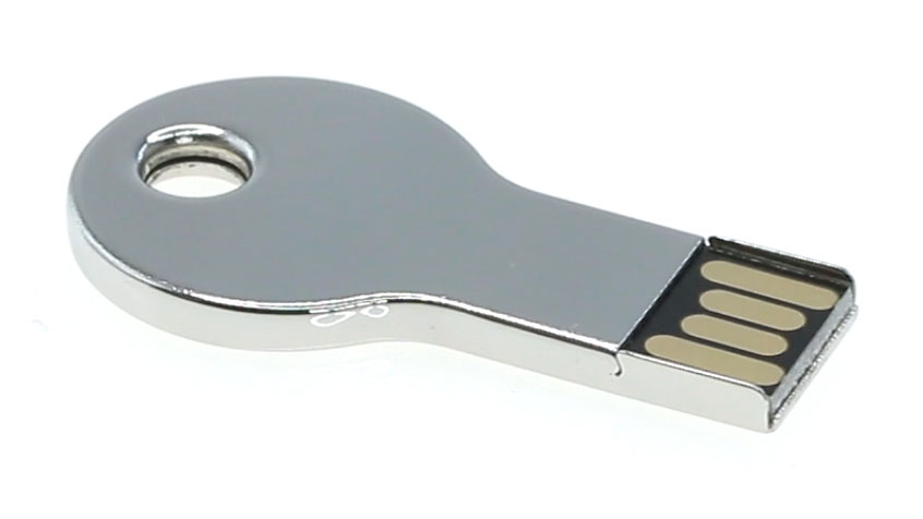 Pack 100 USB llave plata redonda gorda