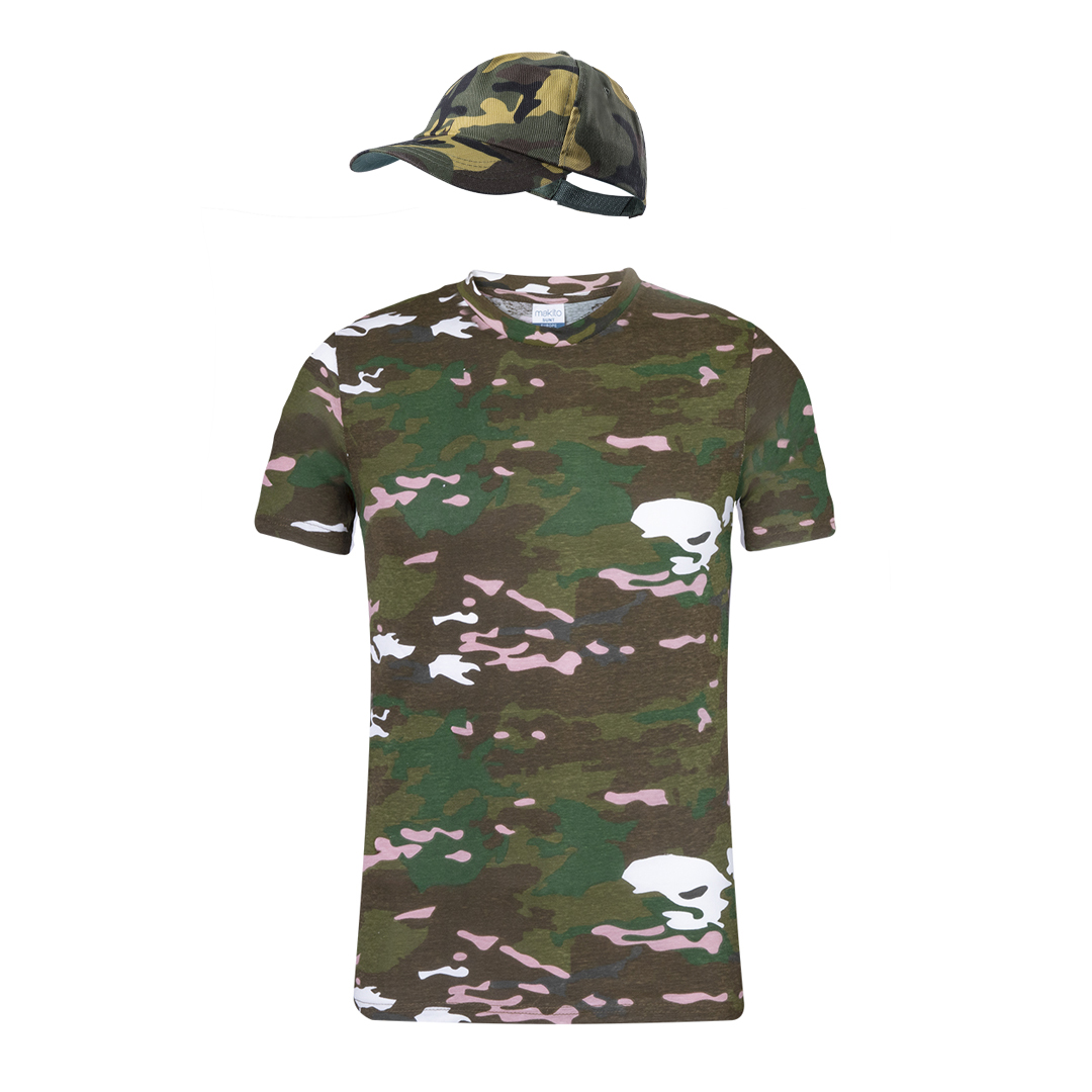 Camiseta y gorra de camuflaje