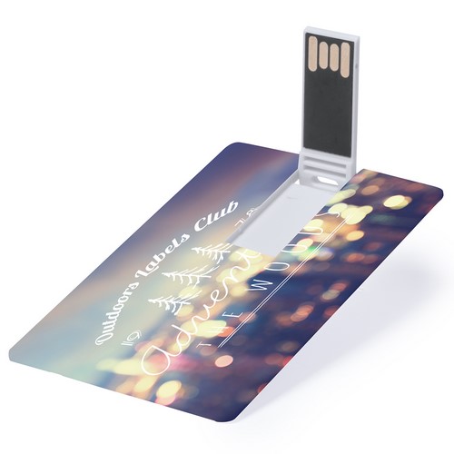 MEMORIA USB Pendrive Tarjeta 8X5cm 16GB