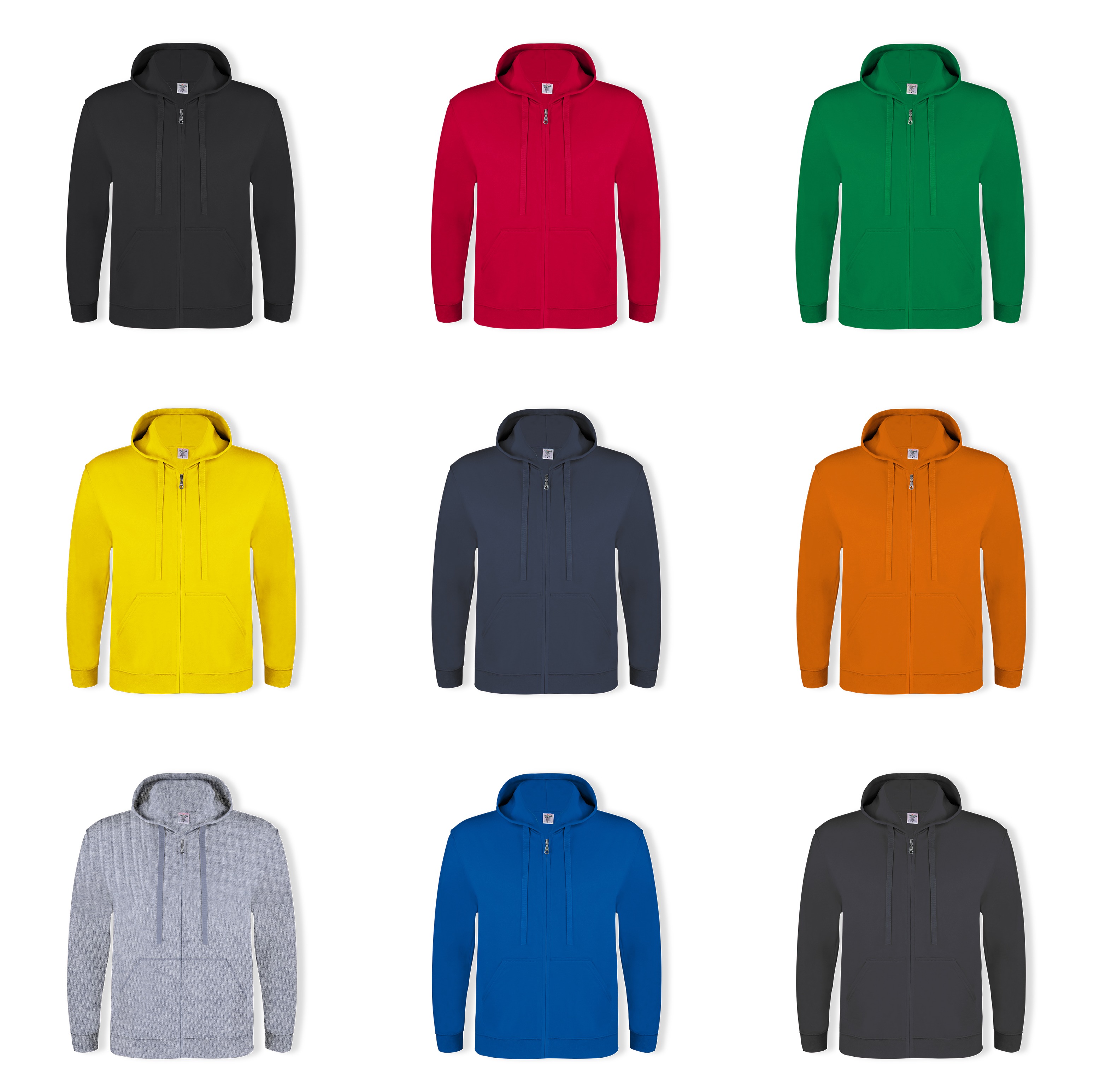 Sudadera Unisex con capucha y cremallera 280g