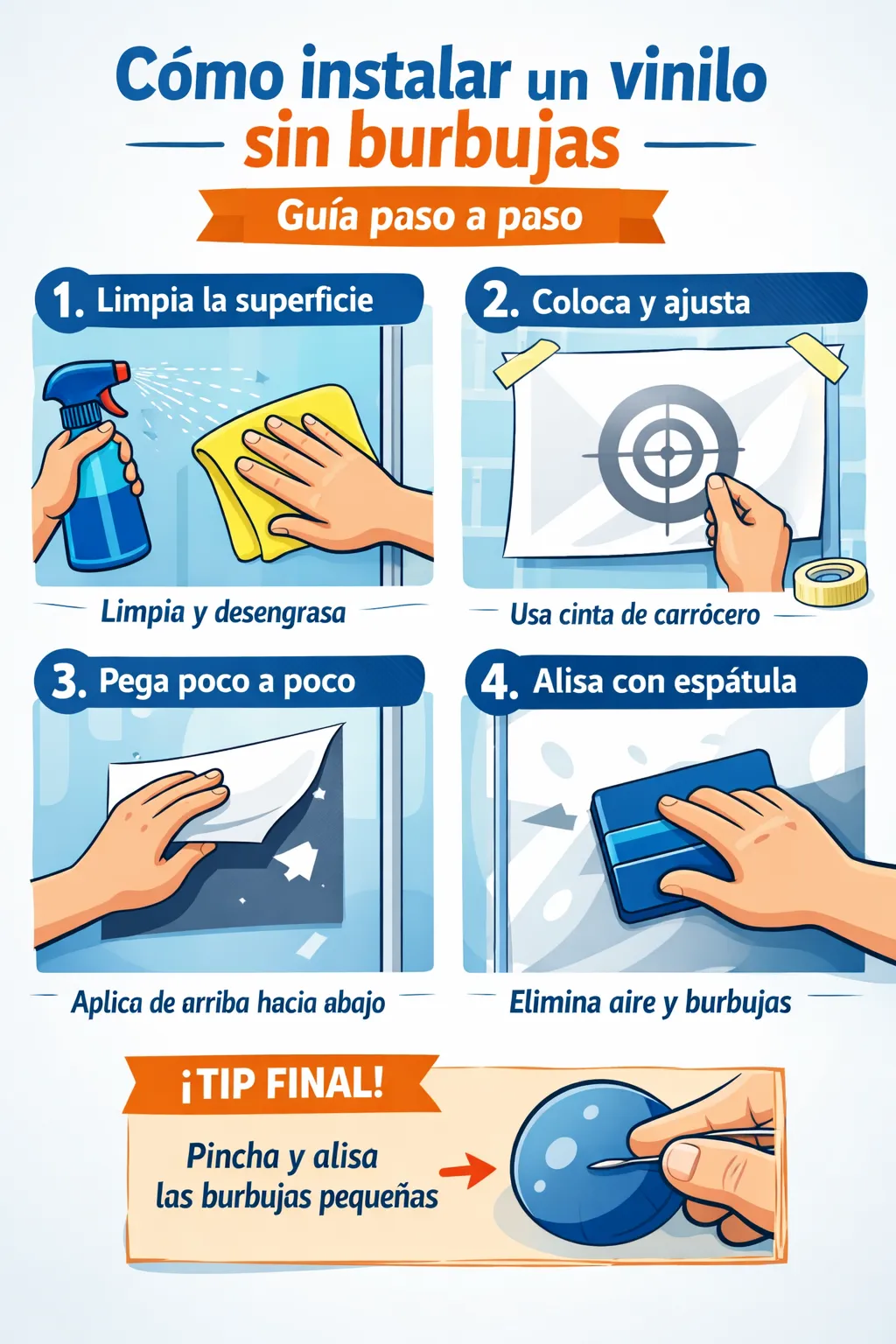 Guia para instalar un vinilo sin burbujas